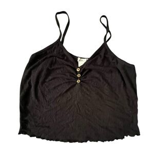Bozzolo Black Button Front Camisole – Size Large